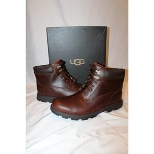 NIB UGG MEN'S WATERPROOF STENTON WORK CASUAL LEATHER BOOTS